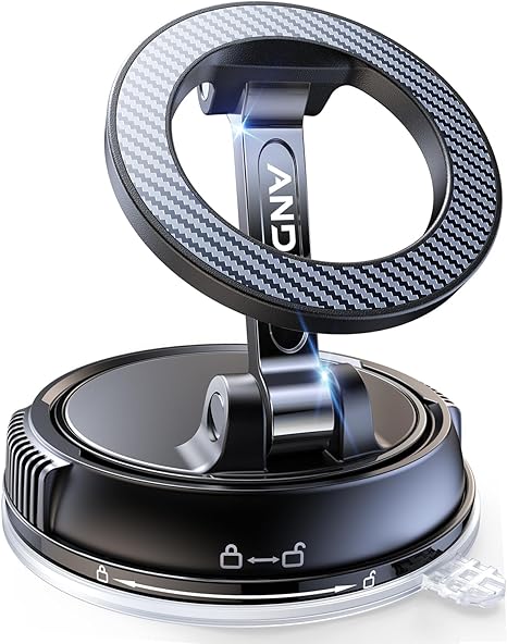ANDERY MagSafe Car Phone Holder – Strong Suction & 360° Adjustable Mount